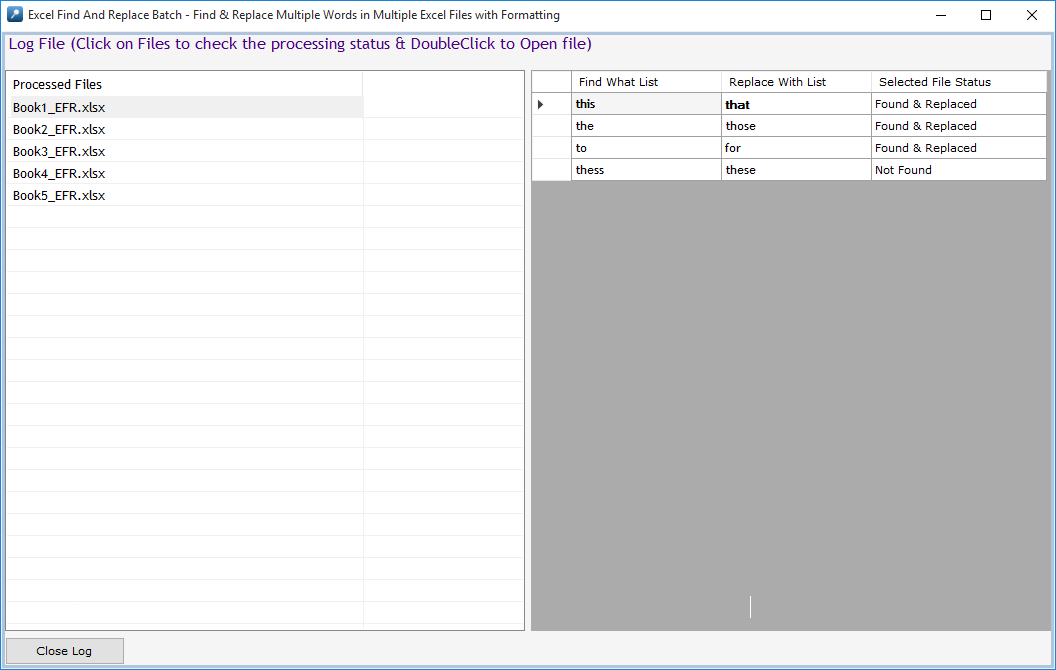 Excel Find Replace