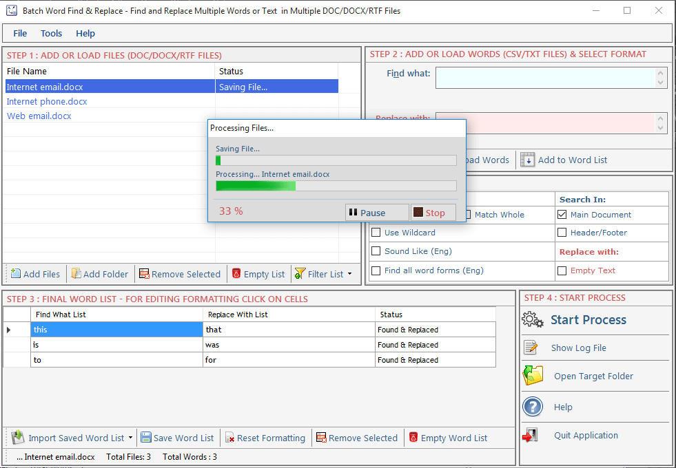 Batch Word Find Replace