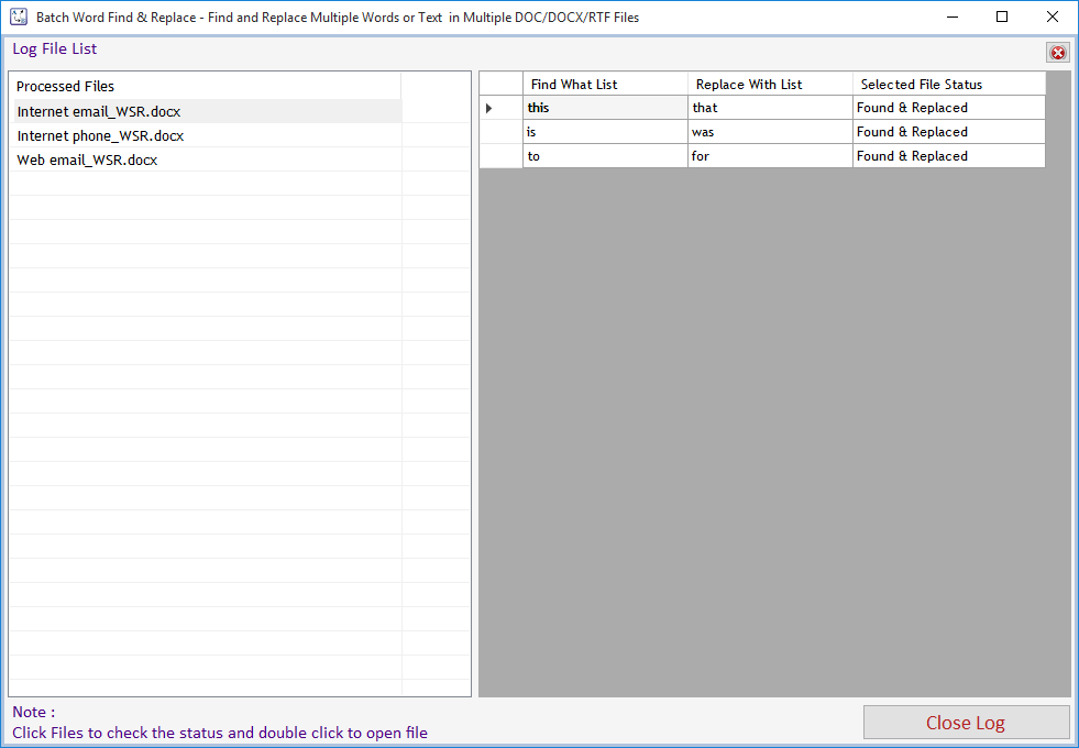 Batch Word Find Replace