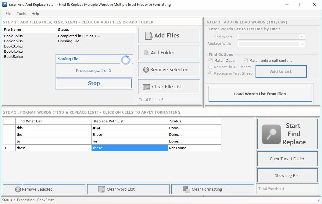 Excel Find Replace